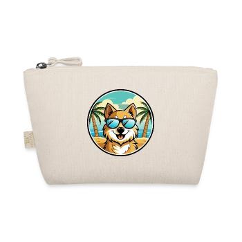 Deutscher Spitz Hund Rasse Cartoon Sonnenbrille Strand - Bio-Täschchen - Natur - Vorne
