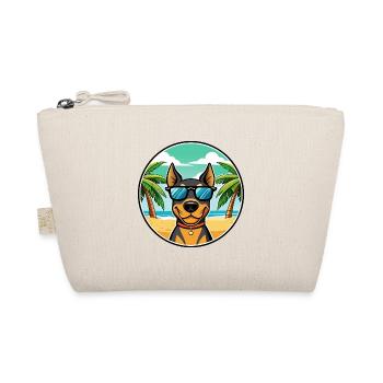 Deutscher Pinscher Hund Rasse Cartoon Sonnenbrille Strand - Bio-Täschchen - Natur - Vorne