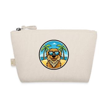 Friesische Wasserhundrasse Cartoon Sonnenbrille Strand - Bio-Täschchen - Natur - Vorne