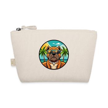 Bordeauxdogge Hunderasse Cartoon Sonnenbrille Strand - Bio-Täschchen - Natur - Vorne