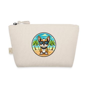 Continental Toy Spaniel Race Chien Dessin Animé Plage - Trousse biologique - nature - Devant