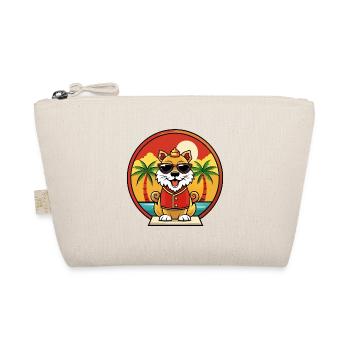 Chinesische kaiserliche Hunderasse Cartoon Sonnenbrille Strand - Bio-Täschchen - Natur - Vorne