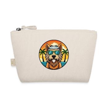Briard Dog Breed Cartoon Sunglasses Beach - Organic Pouch - nature - Front