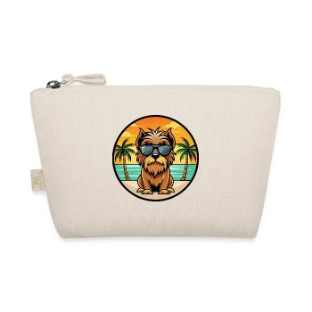 Belgische Griffon Hunderasse Cartoon Sonnenbrille Strand - Bio-Täschchen - Natur - Vorne