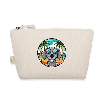 Weimaraner Hund Rasse Cartoon Sonnenbrille Strand - Bio-Täschchen - Natur - Vorne