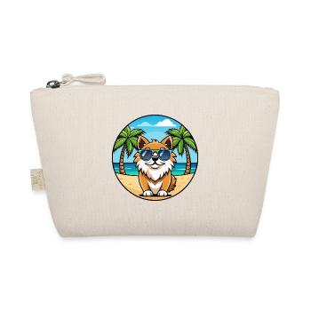 Tibetischer Spaniel Hund Rasse Cartoon Sonnenbrille Strand - Bio-Täschchen - Natur - Vorne