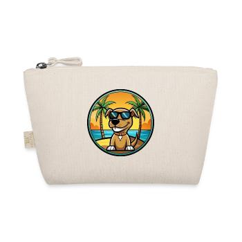 Sloughi Hunderasse Cartoon Sonnenbrille Strand - Bio-Täschchen - Natur - Vorne