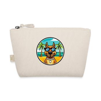 Serbischer Windhund Rasse Cartoon Sonnenbrille Strand - Bio-Täschchen - Natur - Vorne