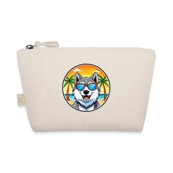 Seppala Sibirische Schlittenhunderasse Cartoon Sonnenbrille - Bio-Täschchen - Natur - Vorne