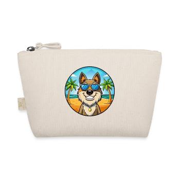 Rumänische Schäferhund Rasse Cartoon Sonnenbrille Strand - Bio-Täschchen - Natur - Vorne
