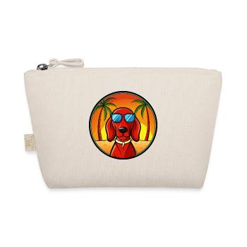 Redbone Coonhound Hunderasse Cartoon Sonnenbrille Strand - Bio-Täschchen - Natur - Vorne