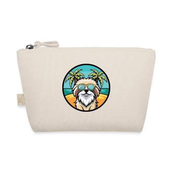 Pyrenäen-Schäferhund-Rasse Cartoon-Sonnenbrille Strand - Bio-Täschchen - Natur - Vorne