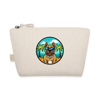 Perro De Presa Canario Hunderasse Cartoon Strand - Bio-Täschchen - Natur - Vorne