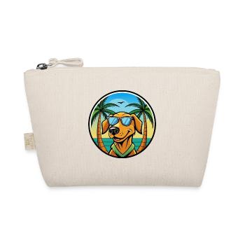 Litauischer Windhund Rasse Cartoon Sonnenbrille Strand - Bio-Täschchen - Natur - Vorne