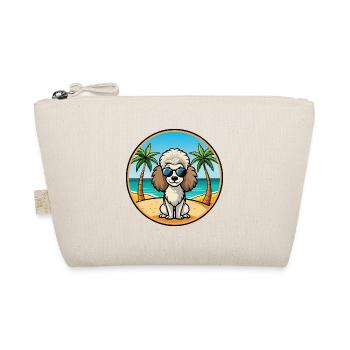 Miniaturpudel Hunderasse Cartoon Sonnenbrille Strand - Bio-Täschchen - Natur - Vorne
