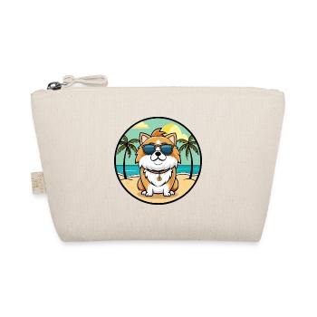 Japanese Chin Dog Breed Cartoon Sunglasses Beach - Organic Pouch - nature - Front