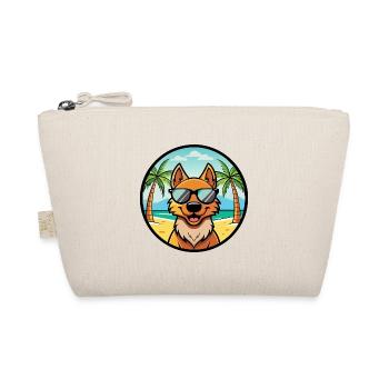 Friesischer Vorstehhund Rasse Cartoon Sonnenbrille Strand - Bio-Täschchen - Natur - Vorne