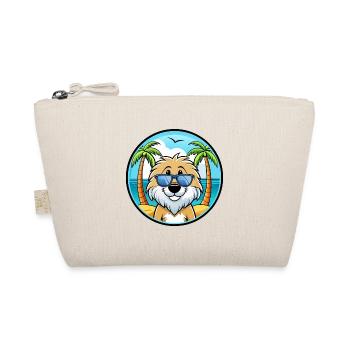 Friesische Wasserhundrasse Cartoon Sonnenbrille Strand - Bio-Täschchen - Natur - Vorne