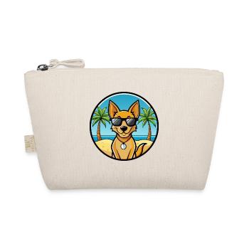 Dingo Hund Rasse Cartoon Sonnenbrille Strand - Bio-Täschchen - Natur - Vorne
