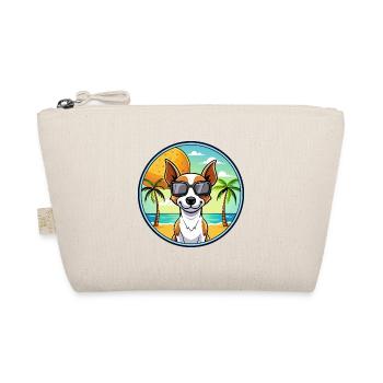 Decker Rat Terrier Hunderasse Cartoon Sonnenbrille - Bio-Täschchen - Natur - Vorne