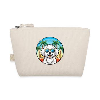 Bichon frisé race de chien dessin animé lunettes de soleil plage - Trousse biologique - nature - Devant