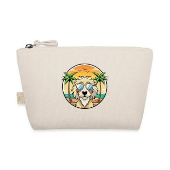 Katalanische Schäferhundrasse Cartoon Sonnenbrille Strand - Bio-Täschchen - Natur - Vorne