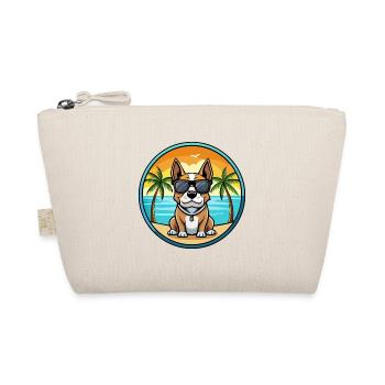 Braque Auvergne Dog Breed Cartoon Sunglasses Beach - Organic Pouch - nature - Front