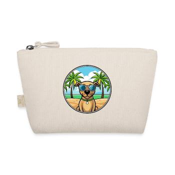 Black Mouth Cur Dog Breed Cartoon Sunglasses Beach - Organic Pouch - nature - Front