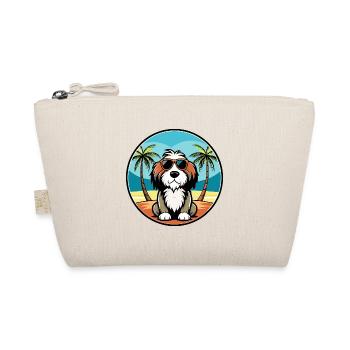 Basset Griffon Vendéen Hunderasse Cartoon Beach - Bio-Täschchen - Natur - Vorne