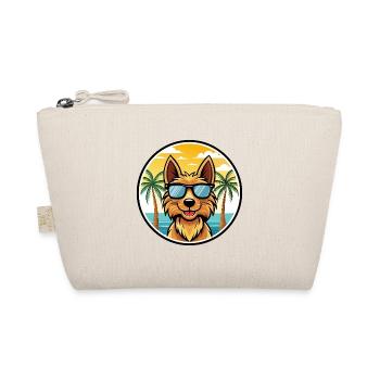 Australian Terrier Dog Breed Cartoon Sunglasses - Organic Pouch - nature - Front