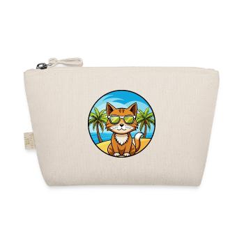 Havanna Braun Katze Rasse Cartoon Sonnenbrille Strand - Bio-Täschchen - Natur - Vorne