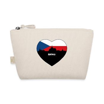 Brünn Tschechien Flagge Skyline Reise Souvenir - Bio-Täschchen - Natur - Vorne