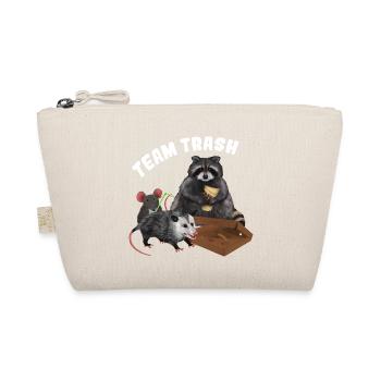 Team Trash - Waschbär, Opossum und Maus mit Pizza - Bio-Täschchen - Natur - Vorne