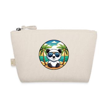 Panda Lustige Cartoon Sommer Strand Sonnenbrille Cool - Bio-Täschchen - Natur - Vorne