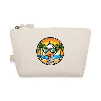 Straußen, Lustig, Cartoon, Sommer, Strand, Sonnenbrille, Cool - Bio-Täschchen - Natur - Vorne