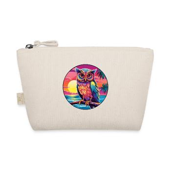 Eule Buntes Aquarell Cartoon Kawaii Tier - Bio-Täschchen - Natur - Vorne