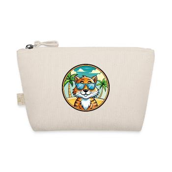 Tiger Cat Breed Cartoon Sunglasses Beach - Organic Pouch - nature - Front