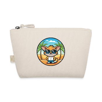 Pixie Bob Cat Breed Cartoon Sunglasses Beach - Organic Pouch - nature - Front