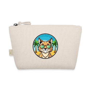 Eurasian Lynx Cat Breed Cartoon Sunglasses Beach - Organic Pouch - nature - Front
