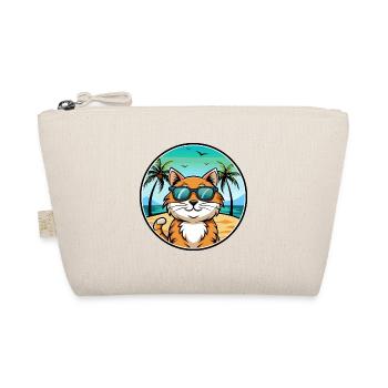 California Spangled Cat Breed Cartoon Sunglasses - Organic Pouch - nature - Front
