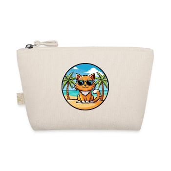 Ingwer Langhaar Katze Rasse Cartoon Sonnenbrille Strand - Bio-Täschchen - Natur - Vorne
