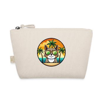 Exotische Kurzhaarkatze Rasse Cartoon Sonnenbrille Strand - Bio-Täschchen - Natur - Vorne