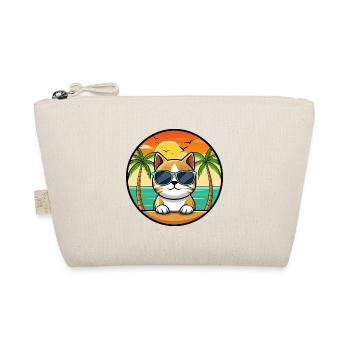 Burmesische Katzenrasse Cartoon Sonnenbrille Strand - Bio-Täschchen - Natur - Vorne