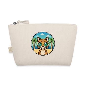 Bengalische Katzenrasse Cartoon Sonnenbrille Strand - Bio-Täschchen - Natur - Vorne