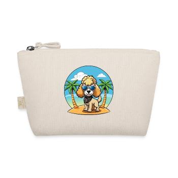 Pudel Hund Lustige Cartoon Sommer Strand Sonnenbrille - Bio-Täschchen - Natur - Vorne