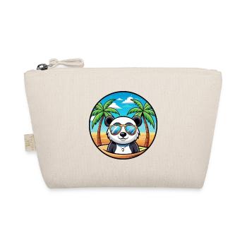 Panda Lustige Cartoon Sommer Strand Sonnenbrille Cool - Bio-Täschchen - Natur - Vorne