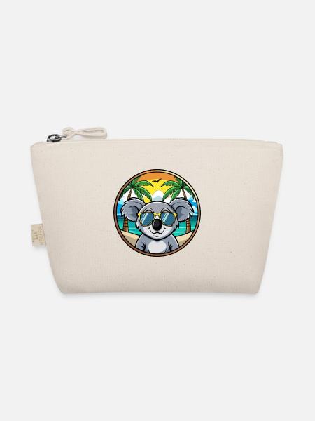 Koala Drôle Dessin Animé Plage D’été Lunettes De Soleil Cool - Trousse biologique - nature