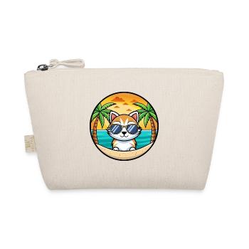 Kitten Funny Cartoon Summer Beach Sunglasses Cool - Organic Pouch - nature - Front