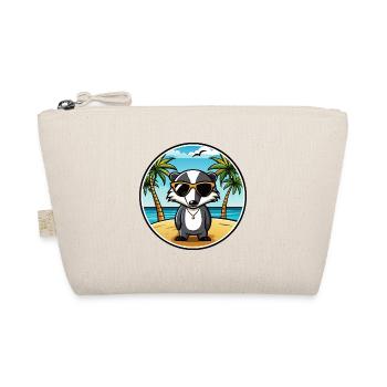 Dachs Lustige Cartoon Sommer Strand Sonnenbrille Cool - Bio-Täschchen - Natur - Vorne