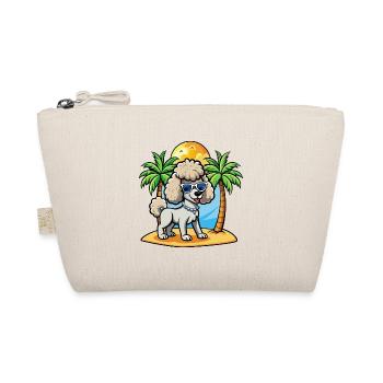 Pudel Hund Lustige Cartoon Sommer Strand Sonnenbrille - Bio-Täschchen - Natur - Vorne
